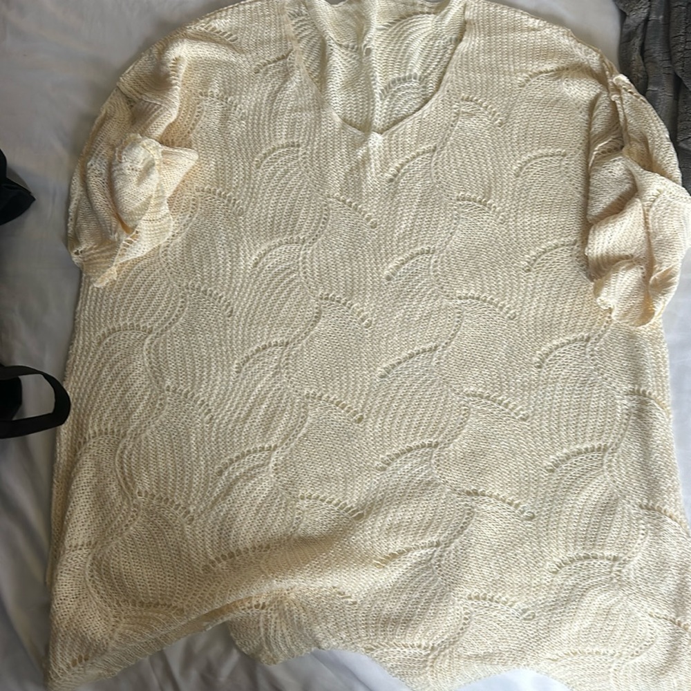 SHEIN Swim BohoFeel Plus Plain Knitted Cover Up
